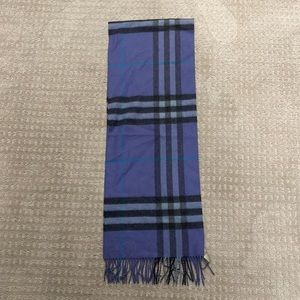 Burberry Classic Check Cashmere Scarf in Violet 86” x 6”